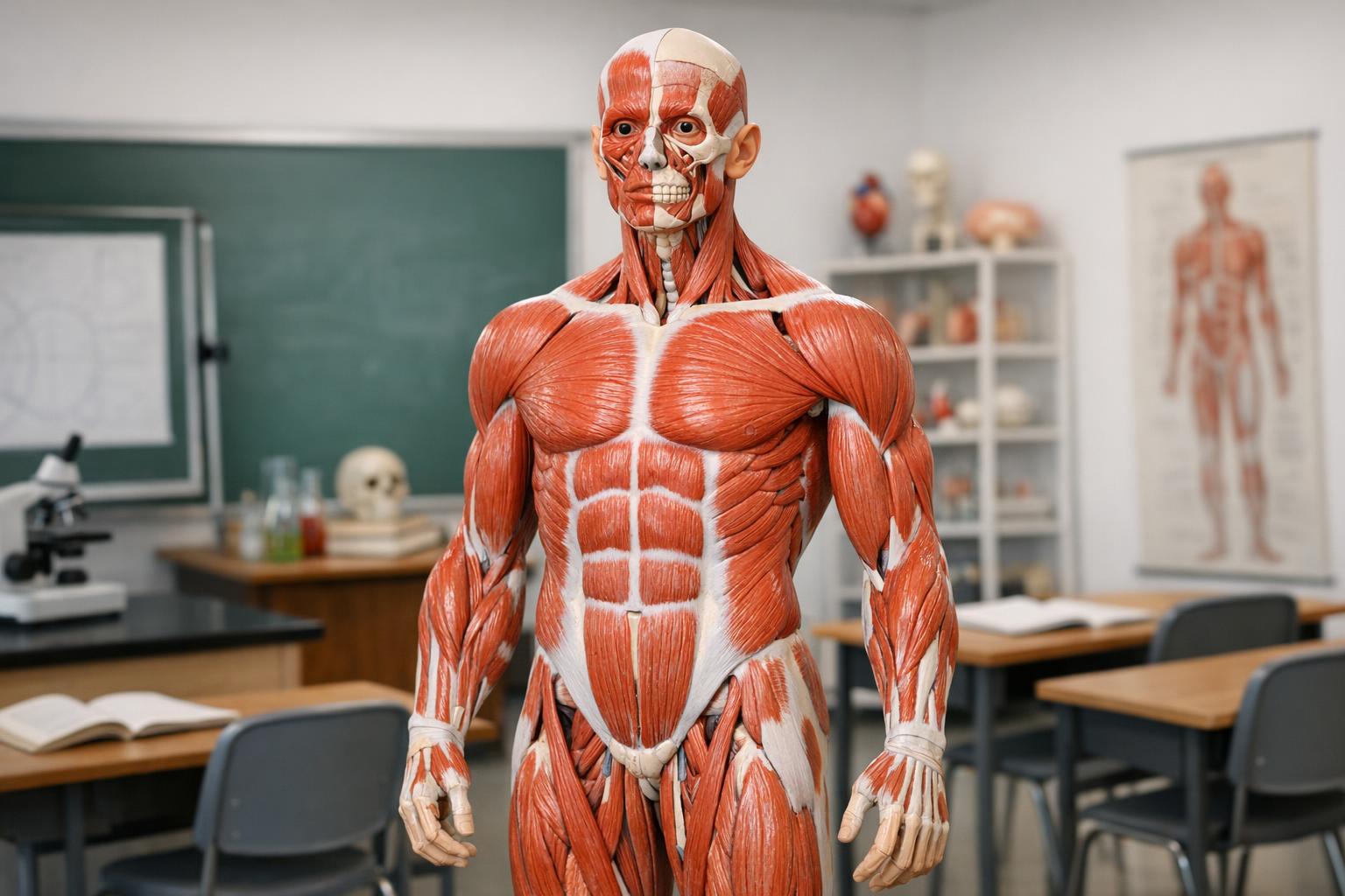 zdjęcie-anatomicznego-modelu-mięśniowego-w-klasie